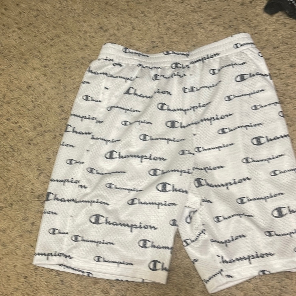 Champion shorts, Boys large white and black